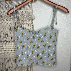 Cold Crush Grey Sunflower Top (Medium)